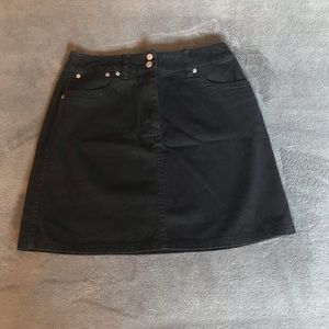 BLACK DENIM JEAN SKIRT